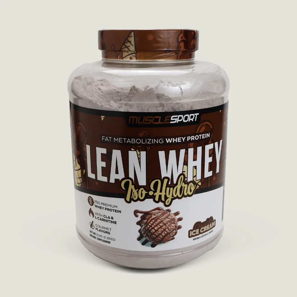 پروتئین لین وی (Iso-Hydro) ماسل اسپرت | Lean Whey MuscleSport 1 lean whey musclesport-chocolate ice cream