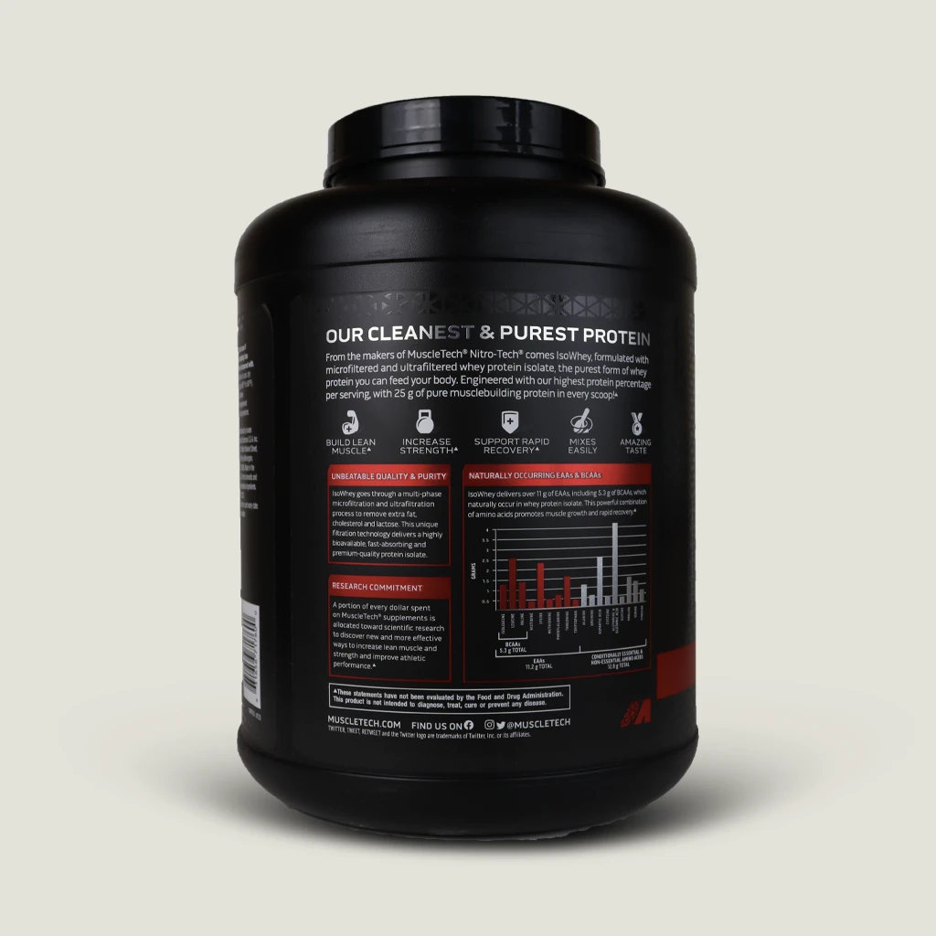 پروتئین وی ایزوله ماسل تک | iso whey muscletech 3 مکمل وی ایزوله برند muscletech