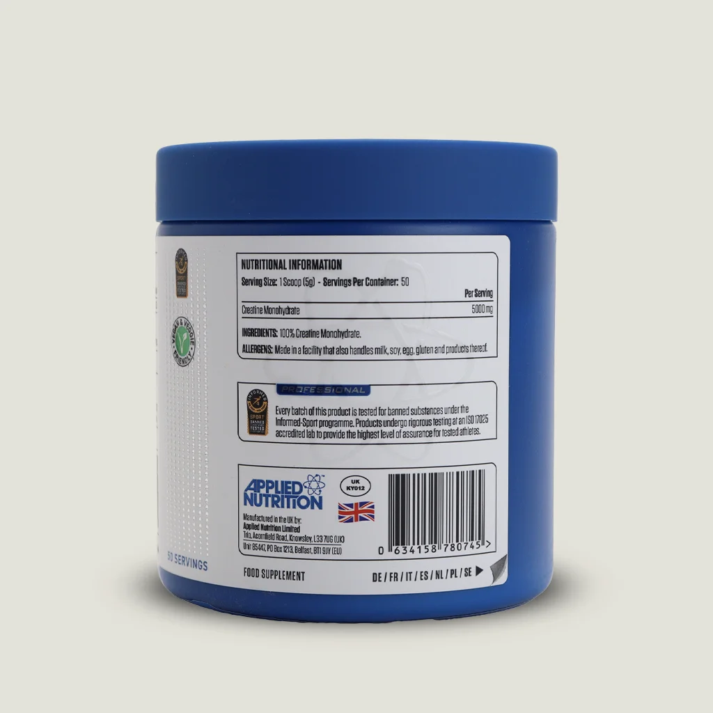 کراتین مونوهیدرات اپلاید نوتریشن بدون طعم | Applied Nutrition Monohydrate Creatine Unflavored 3 کراتین اپلاید میکرونایز مونوهیدرات بدون طعم