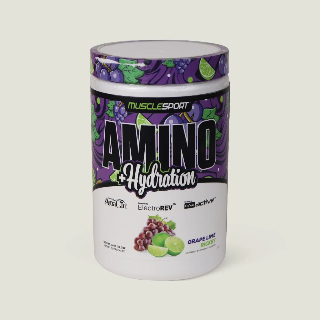 پودر آمینو + هیدراتاسیون musclesport طعم لیمو و انگور