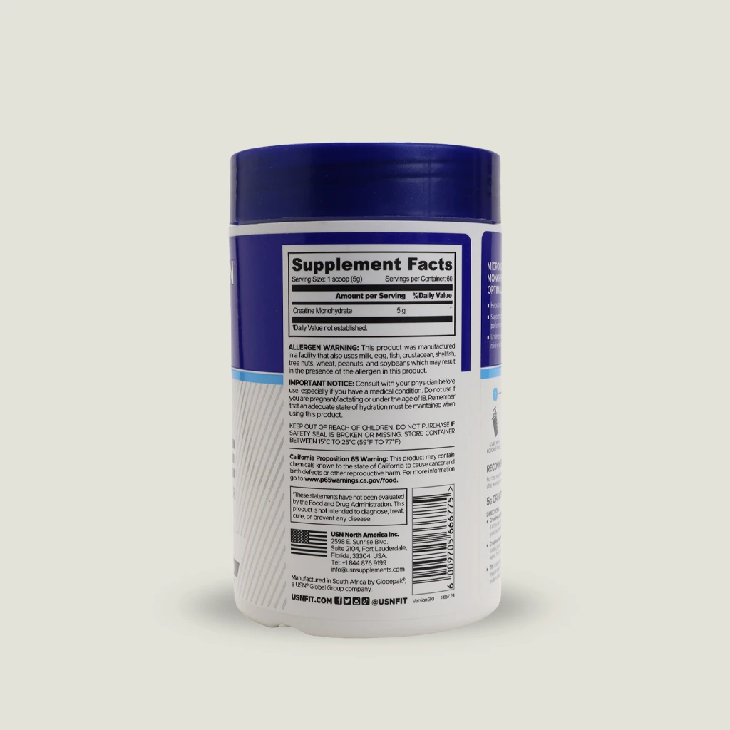 کراتین مونوهیدرات USN بدون طعم 300 گرم | USN Monohydrate Creatine 4 کراتین usn مونوهیدرات 300 گرمی