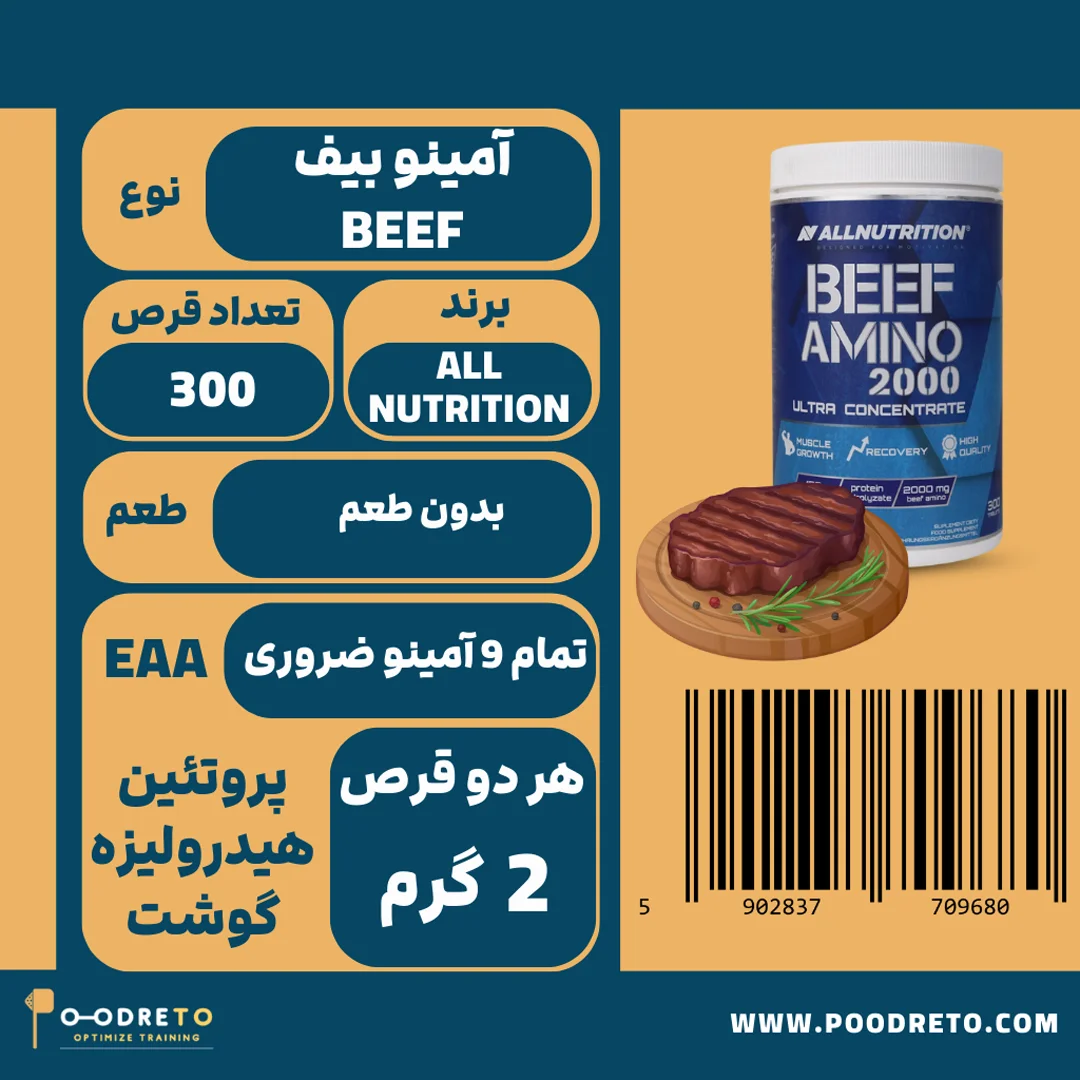قرص آمینو بیف 2000 allnutrition