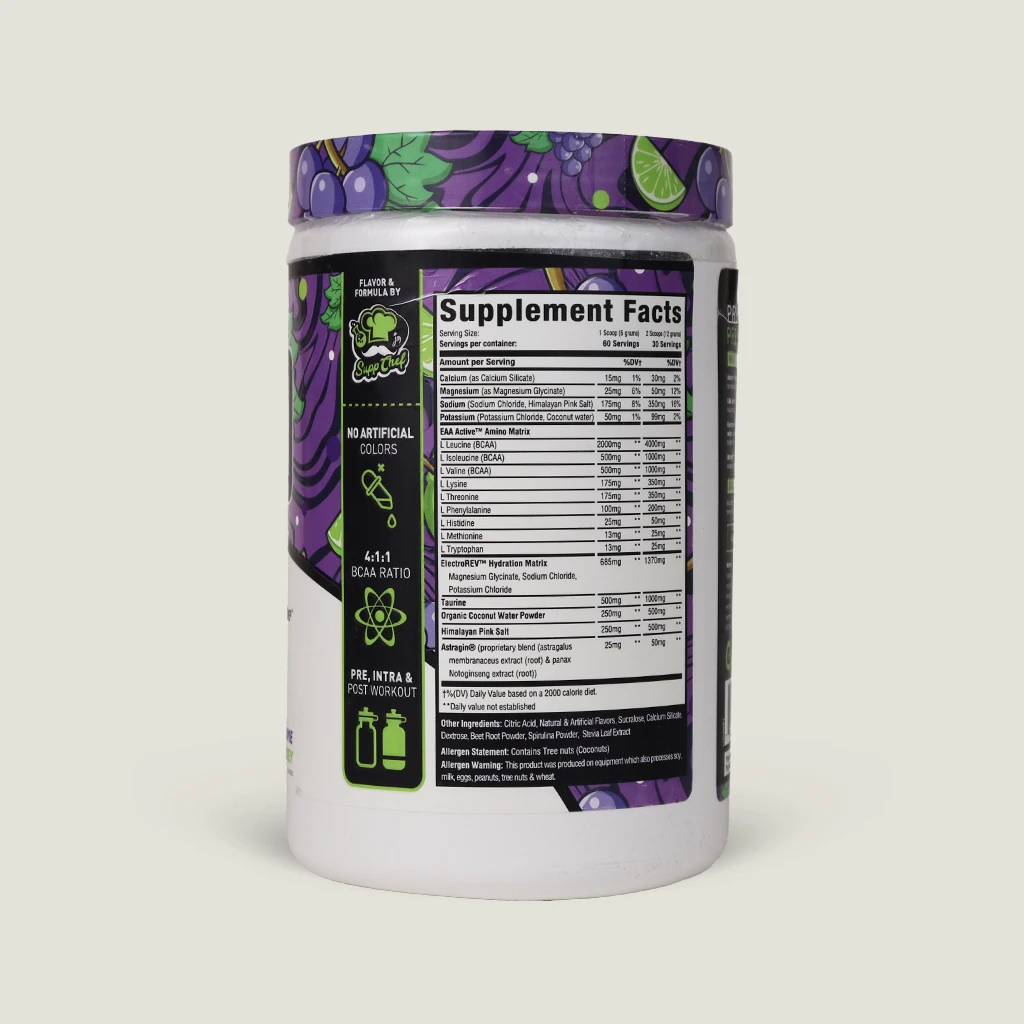 amino+hydration muscle sport supplement facts