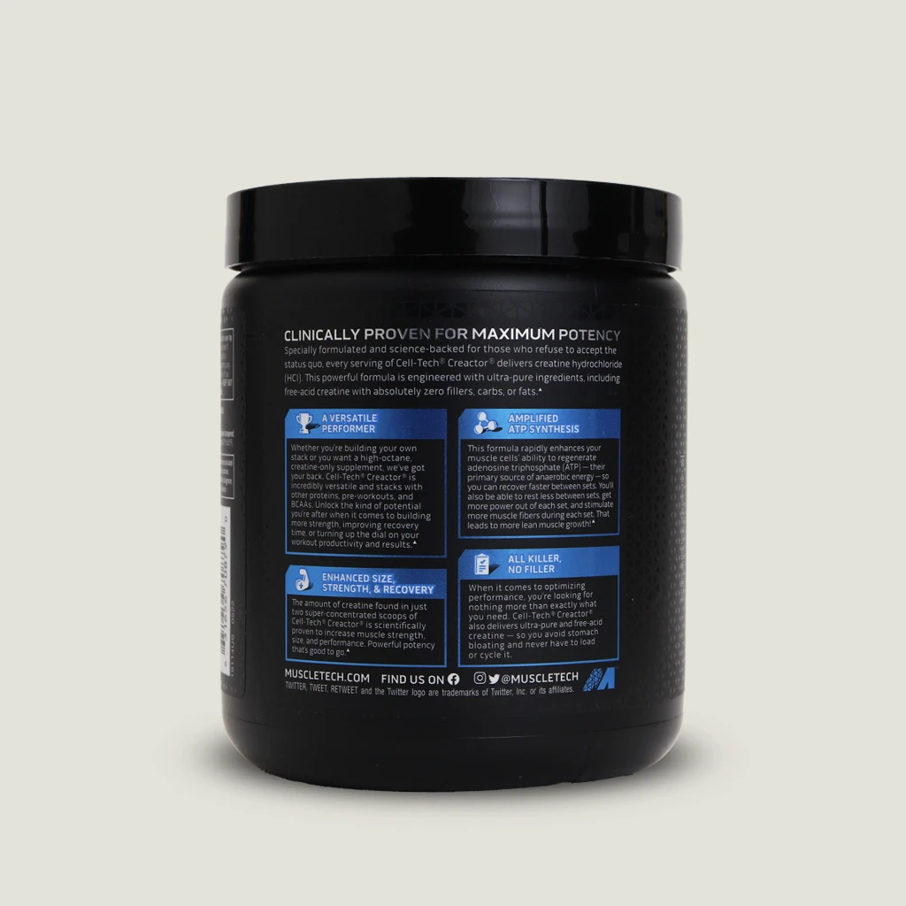کراتین کرکتور سل تک ماسل تک | Muscletech Cell Tech Creactor Creatine 2 کراتین کرکتور ماسل تک طعم دار