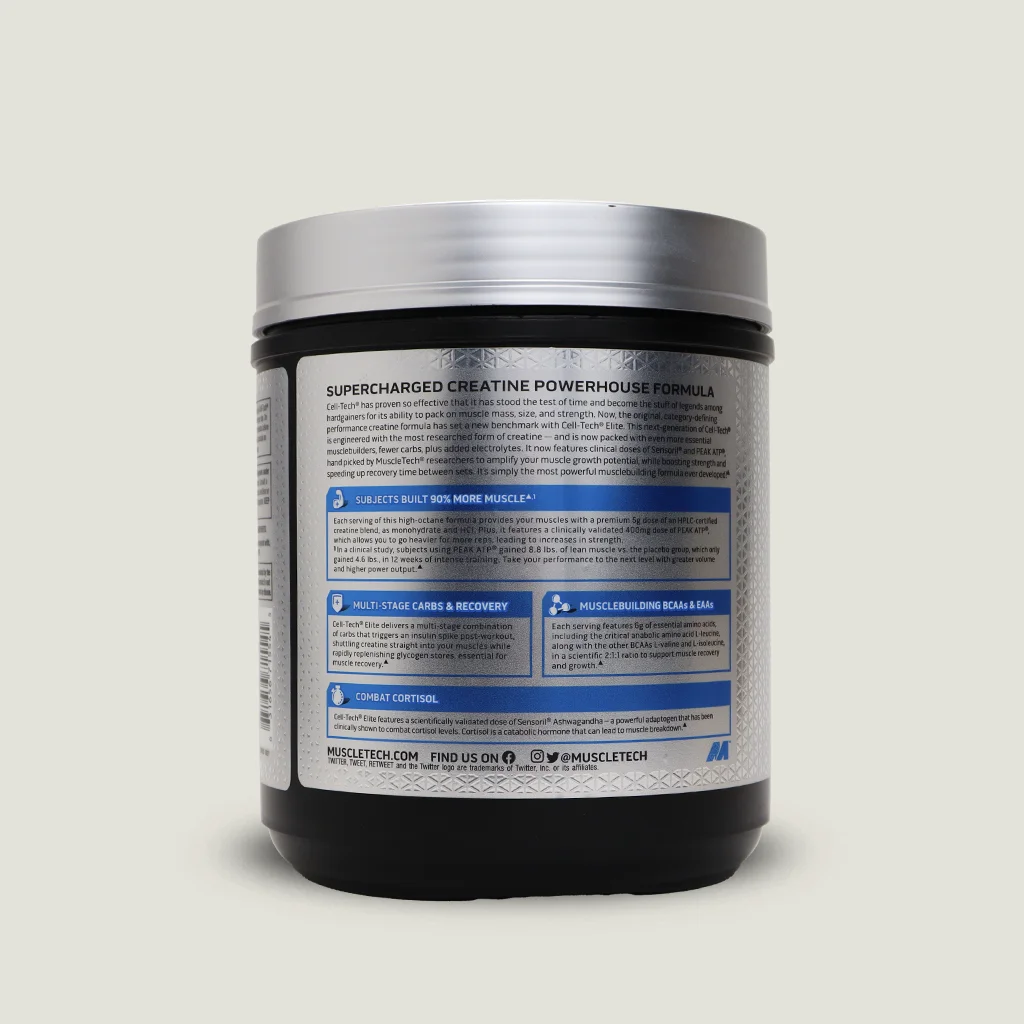 کراتین ترکیبی الیت سل تک ماسلتک 594گرم طعم دار | Muscletech Cell-tech Elite 3 کراتین elite سلتک muscletech طعم icy berry