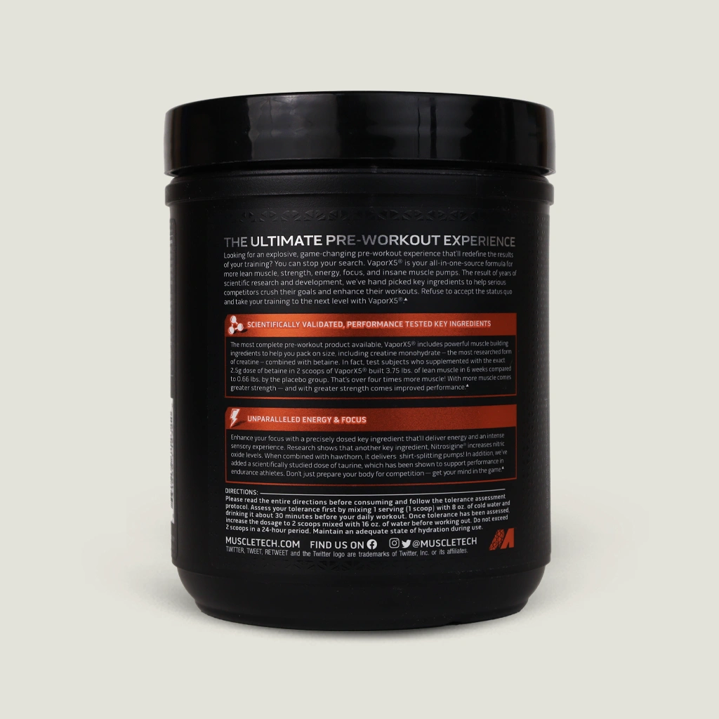 پمپ ویپر X5 ماسلتک طعم دار | MuscleTech Vapor X5 Pre-Workout 3 مکمل پمپ vapor x5 برند ماسلتک