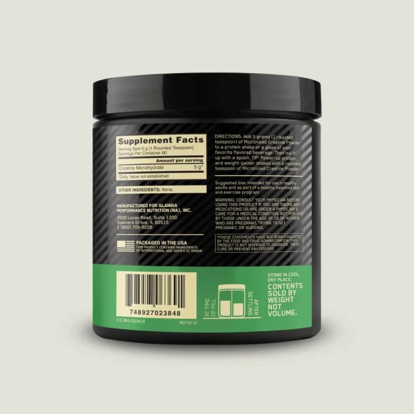 پودر کراتین مونوهیدرات میکرونایز اپتیموم نوتریشن | ON Micronized Creatine 1 کراتین اپتیموم 300 گرمی