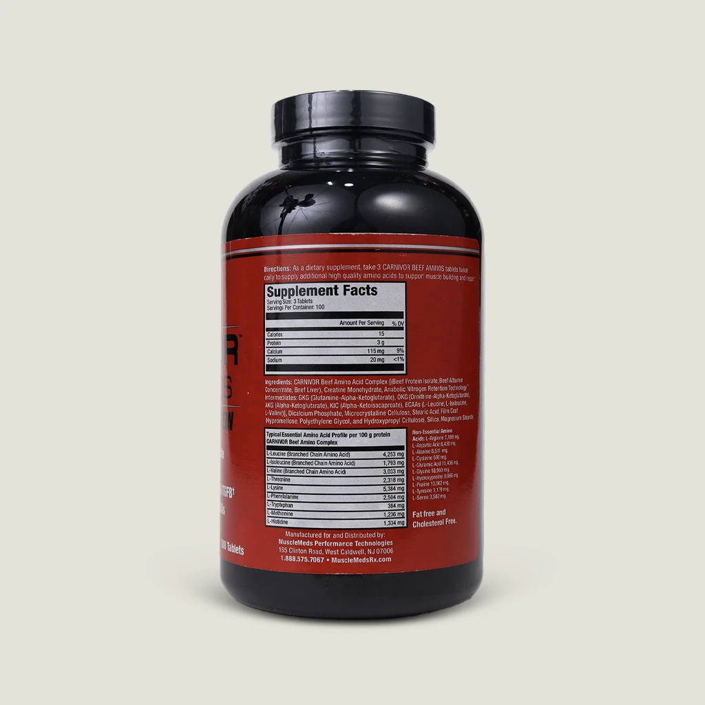 قرص Carnivor Beef Aminos برای ریکاوری و