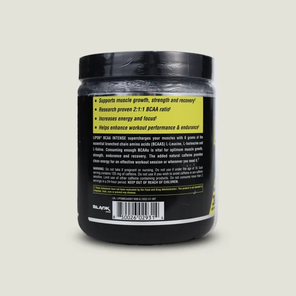 بی سی ای ای لیپو-۶ اینتنس ناترکس | Nutrex LIPO-6 BCAA Intense 2 پودر BCAA ناترکس با کافئین طبیعی برای تمرکز در تمرین