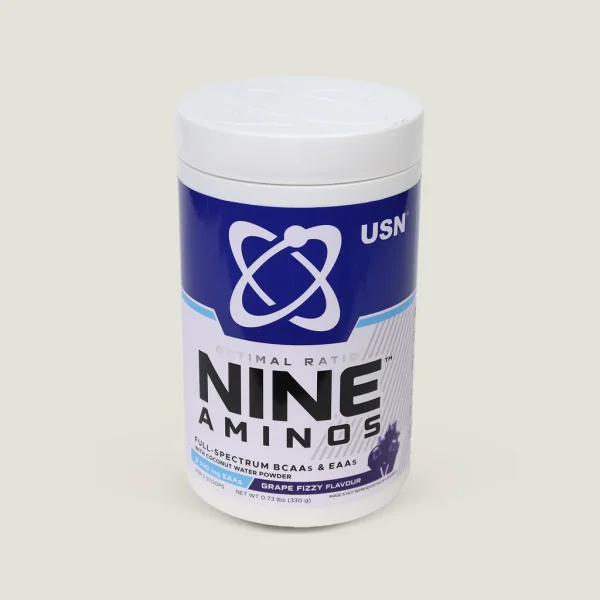 مکمل ناین آمینو یو اس ان 330گرم | USN Nine Aminos - Optimal Ratio 4 پودر آمینو ۹ USN برای استقامت قدرت و ریکاوری