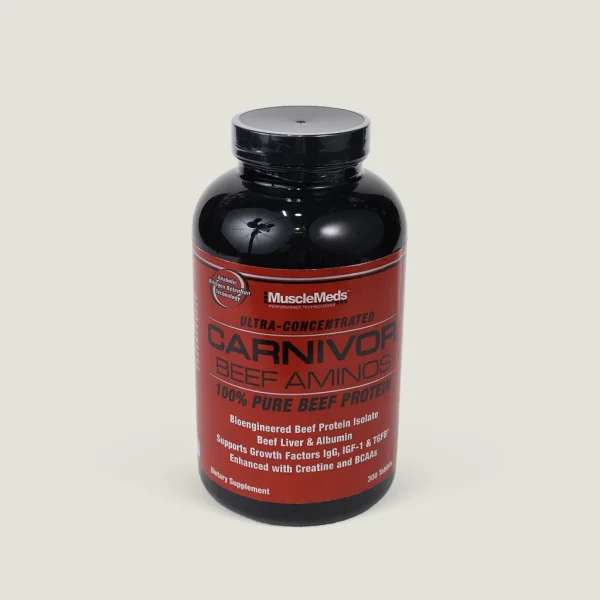 آمینوبیف کارنیور ماسل مدز 300 قرص | MuscleMeds Carnivor Beef Aminos 4 مکمل آمینو اسید بیف MuscleMeds برای رشد عضلانی