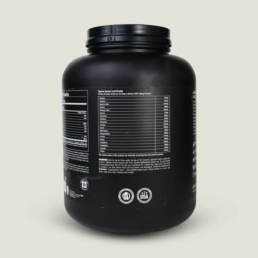 پروفایل آمینو اسید های وی پروتئین 100% انیمال