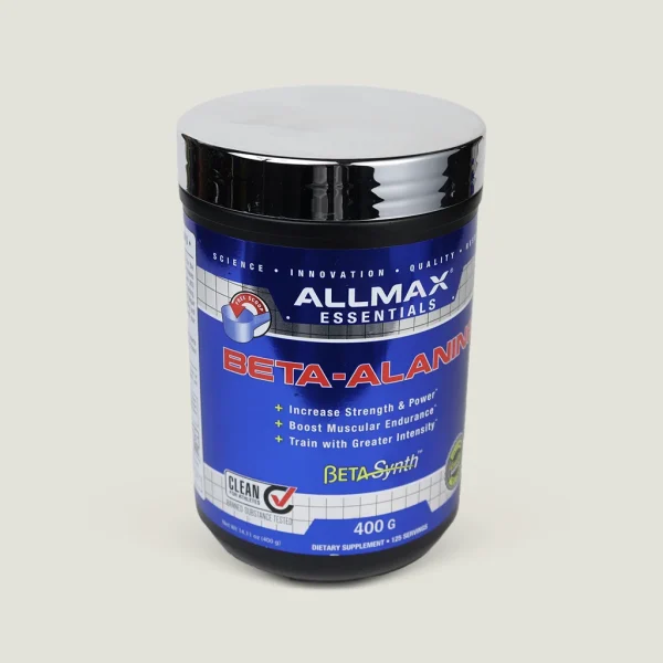 بتا آلانین اسنشالز آلمکس 400گرم | ALLMAX ESSENTIALS Beta Alanine 4 مکمل پودری بتا آلانین آلمکس ۴۰۰ گرمی برای افزایش استقامت