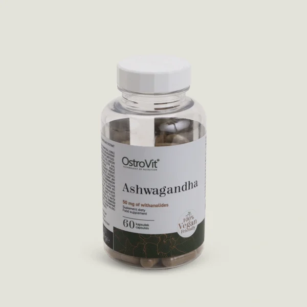 مکمل آشواگاندا اصلی OstroVit با ۶۰ کپسول وگان