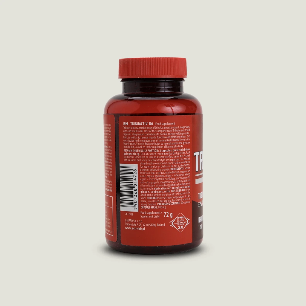 تریبو اکتیو B6 (تریبولوس اکتیولب) | Activlab Tribuactiv B6 2 تریبولوس اکتیولب با ۶۰۰ میلیگرم عصاره و ۳۳٪ ساپونین