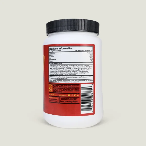 قرص آمینو موتانت (Mutant Amino) ۶۰۰ عددی 1 قرص آمینو موتانت ۳۰۰ سروینگ