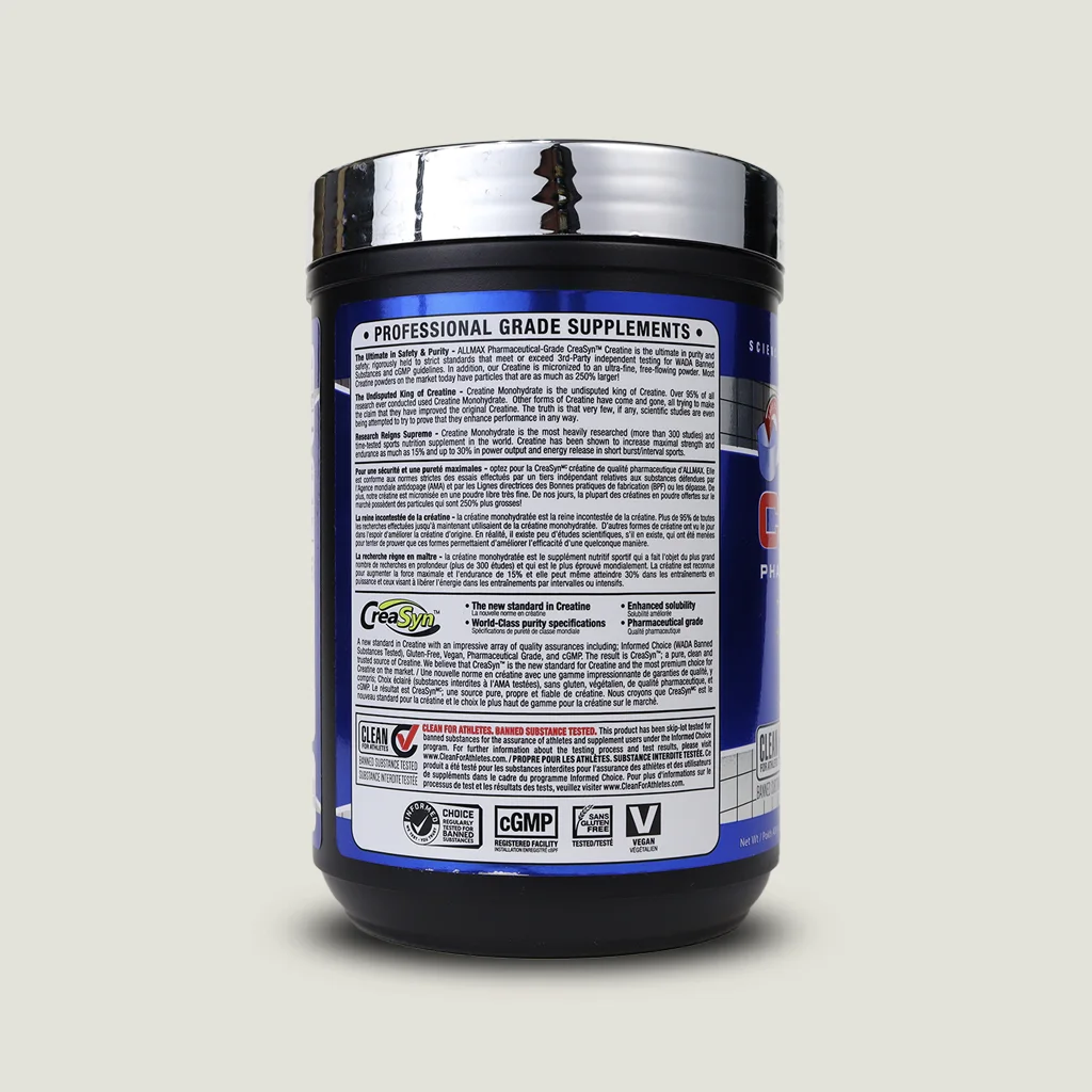 پودر کراتین Allmax بدون طعم با 125 سروینگ