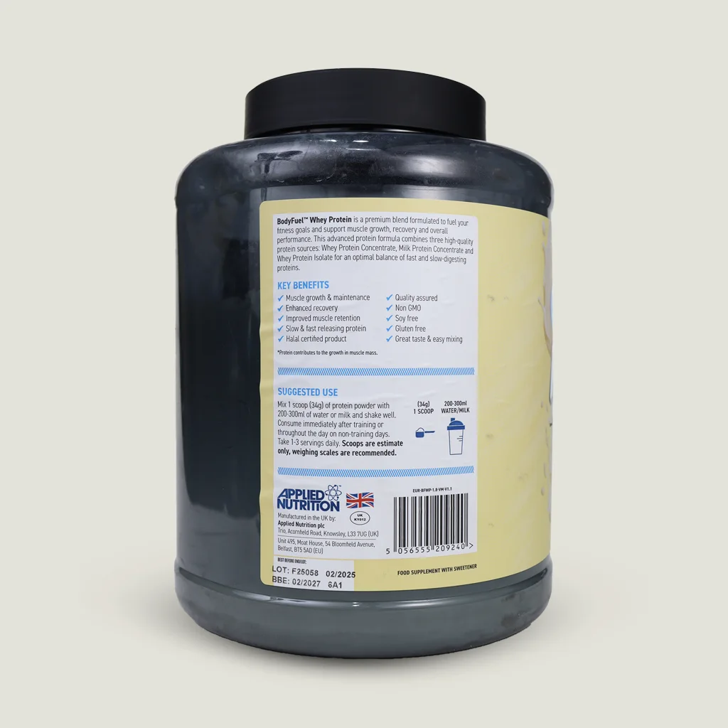 پروتئین وی کریتیکال اپلاید نوتریشن | applied nutrition critical whey protein 8 مکمل بادی فیول اپلاید نوتریشن 1.8 کیلو عضله ساز طرح جدید