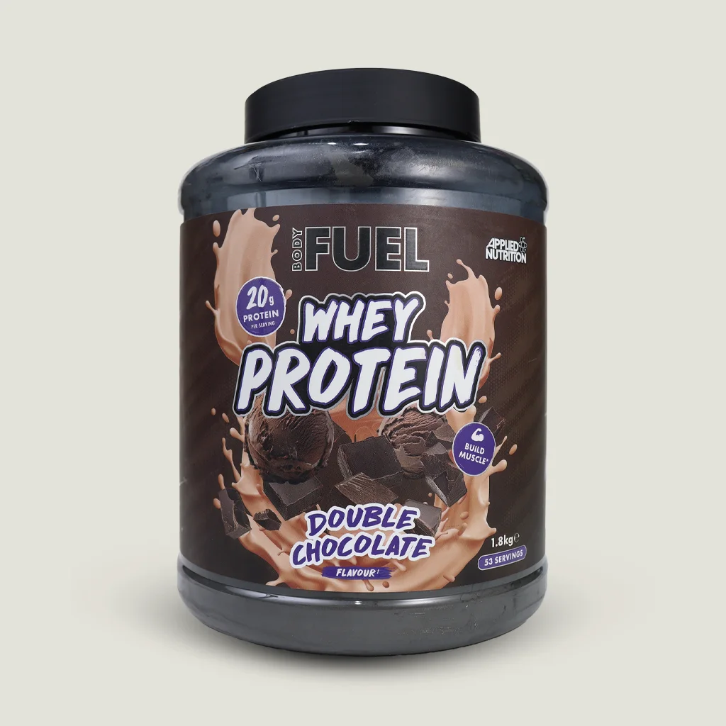 پروتئین-طرح-جدید-اپلاید-نوتریشن-طعم-دبل-چاکلت-1.8-کیلو پروتئین وی بادی فیول applied طرح جدید مناسب ریکاوری