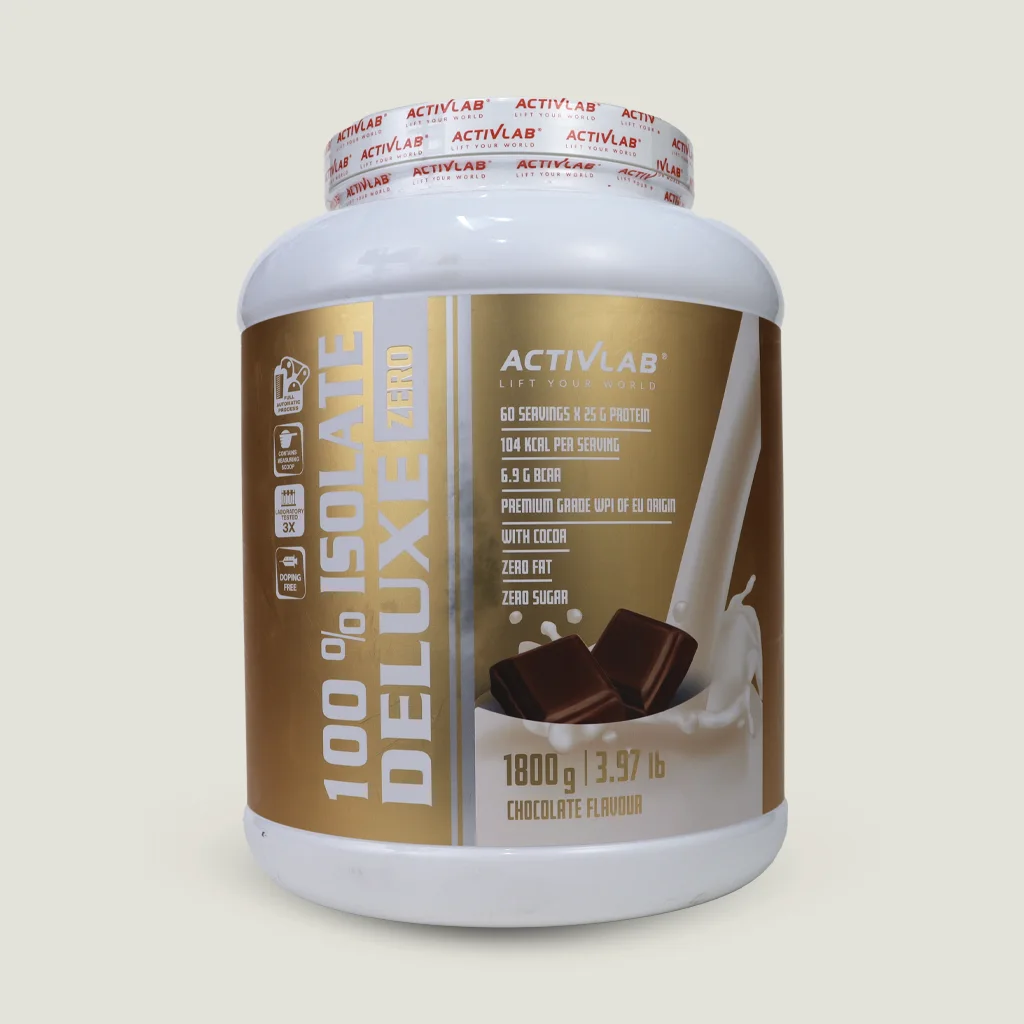 پروتئین-وی-ایزوله-اکتیولب-1.8-کیلو-شکلاتی-60-سروینگ ایزو وی دلوکس اکتیولب 1800گرم