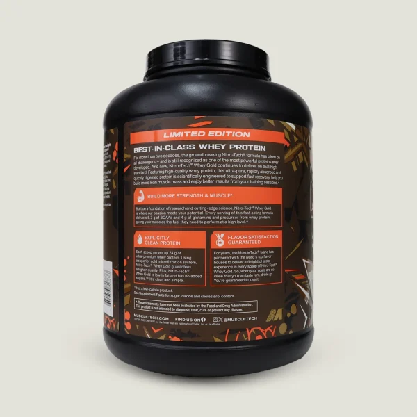 وی پروتئین ماسلتک nitro tech whey gold لیمیتد