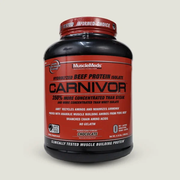 پروتئین-وی-گوشت-CARNIVOR-ماسل-مدز-1.8-کیلو-شکلاتی مکمل پروتئین ایزوله گوشت ماسل مدز 1.8 کیلو اورجینال
