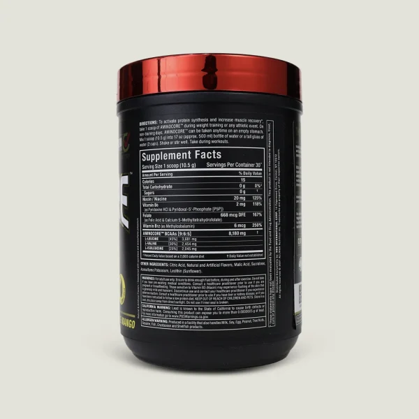 Allmax-Aminocore-BCAA-315g-Pineapple-Mango-Flavor nutrition facts