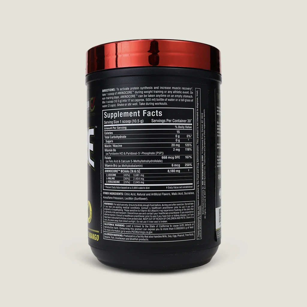 Allmax-Aminocore-BCAA-315g-Pineapple-Mango-Flavor nutrition facts