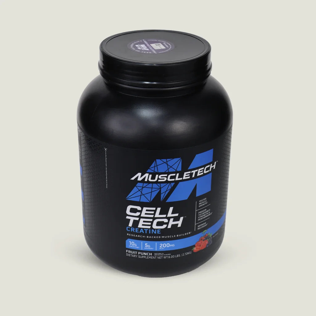 مکمل Cell-Tech با 10 گرم کراتین و 5 گرم آمینو اسید در هر وعده