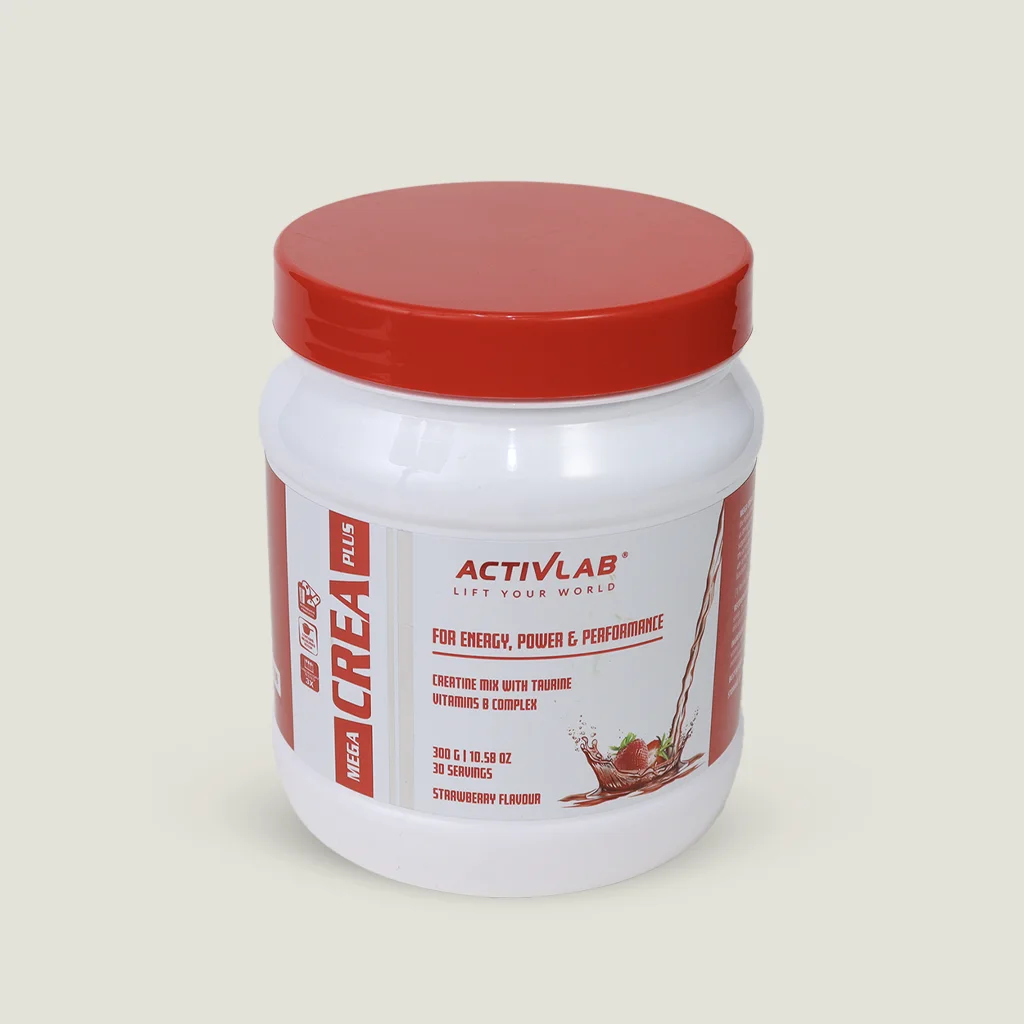 کراتین مگا کریا پلاس اکتیولب 300 گرمی با طعم توت فرنگی