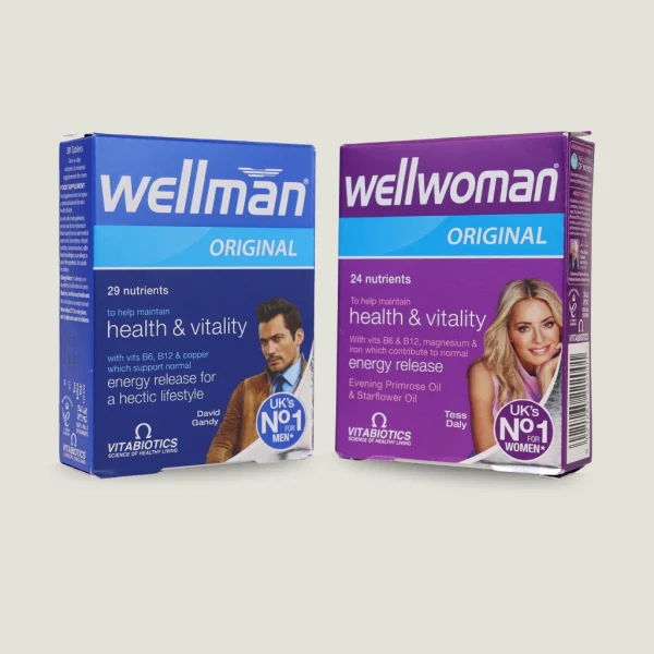 مولتی ویتامین وِل وومن اورجینال (اصلی) | VITABIOTICS WELLWOMAN ORIGINAL 2 کپسول ول وومن و ول من اورجینال برای حمایت از سلامت عمومی و شادابی