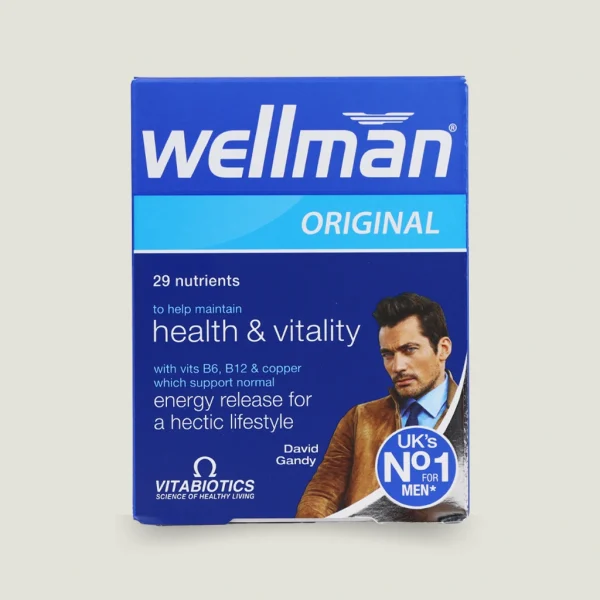 مولتی-ویتامین-ول-من-اورجینال-Vitabiotics-30-قرص-اصلی مکمل مولتی ویتامین اصلی Wellman Original برای آقایان فعال