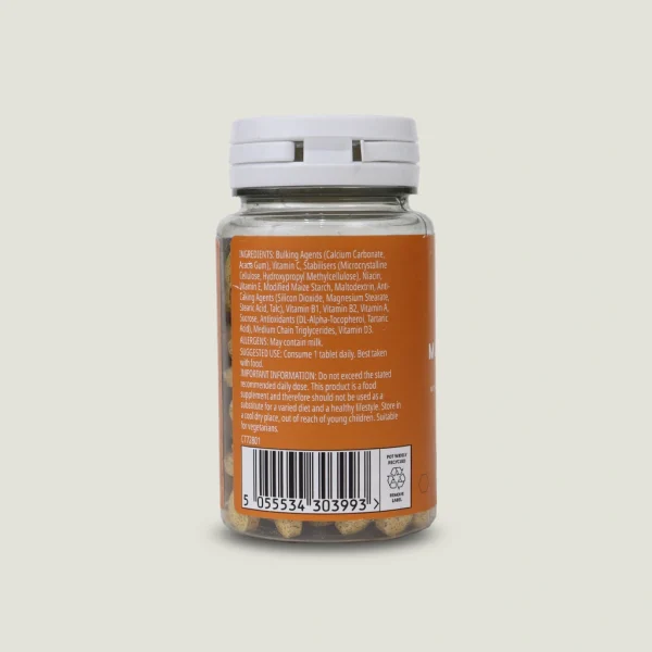 مولتی ویتامین روزانه مایویتامینز 60-180 عددی | MyVitamins Daily Multivitamin 3 مکمل MyVitamins Essentials با پوشش ۱۰۰% نیاز روزانه ویتامین A و D