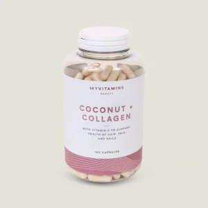 کپسول کوکونات کلاژن مایویتامینز 180 عدد | MyVitamins BEAUTY Coconut + Collagen 5 مکمل مای ویتامینز حاوی ۵۰۰ میلیگرم کلاژن و ویتامین C