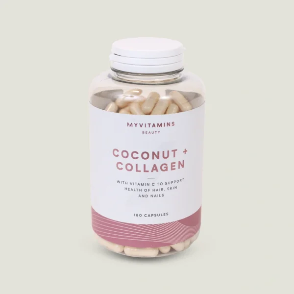 کپسول کوکونات کلاژن مایویتامینز 180 عدد | MyVitamins BEAUTY Coconut + Collagen 2 مکمل مای ویتامینز حاوی ۵۰۰ میلیگرم کلاژن و ویتامین C