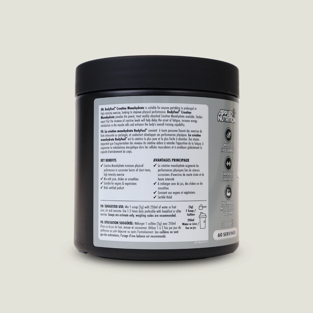 کراتین مونوهیدرات اپلاید نوتریشن بدون طعم | Applied Nutrition Monohydrate Creatine Unflavored 7 APPLIED NUTRITION BodyFuel Creatine Monohydrate 300g