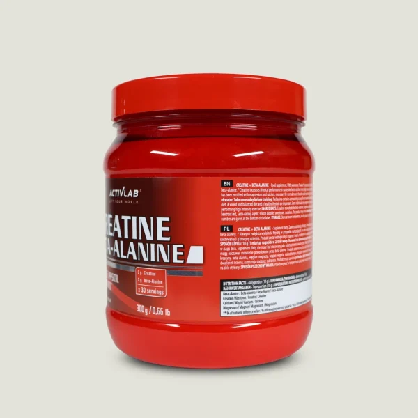 کراتین پلاس بتا آلانین اکتیولب 300گرم | ACTIVLAB CREATINE + BETA-ALANINE 3 مکمل کراتین پلاس بتا آلانین اکتیولب 300 گرمی طعم گیلاس