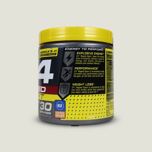پمپ سی فور ریپد اسپرت سلوکور 30 سروینگ طعم دار | Cellucor C4 RIPPED Sport Pre-workout 3 پمپ سی فور ریپد اسپورت سلوکور 30 سروینگ