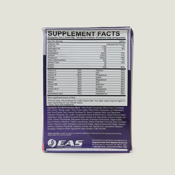 پروتئین مایوپلکس EAS ساشه ای | EAS MYOPLEX® ORIGINAL MAXIMUM MUSCLE BUILDER 1 مکمل Myoplex Original با ۲۳ ویتامین و مینرال برای عضلهسازی