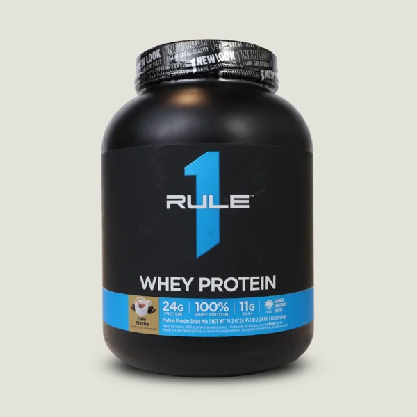 مکمل-R1-Whey-Protein-با-24-گرم-پروتئین-و-11-گرم-EAAs مکمل پروتئین وی رول وان طرح جدید 2.24 کیلو طعم کافه موکا