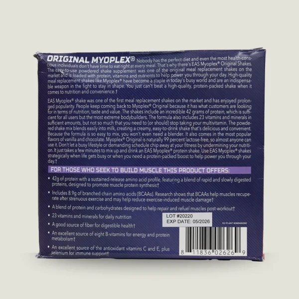 پروتئین مایوپلکس EAS ساشه ای | EAS MYOPLEX® ORIGINAL MAXIMUM MUSCLE BUILDER 3 پروتئین وی ساشه ای اورجینال مایوپلکس MYOPlex