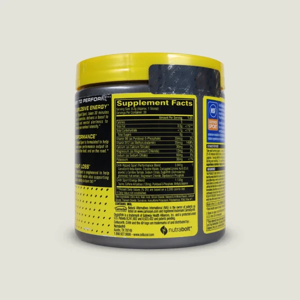 پمپ سی فور ریپد اسپرت سلوکور 30 سروینگ طعم دار | Cellucor C4 RIPPED Sport Pre-workout 1 C4 ریپد حاوی CLA و کارنیتین برای حمایت از کاهش وزن