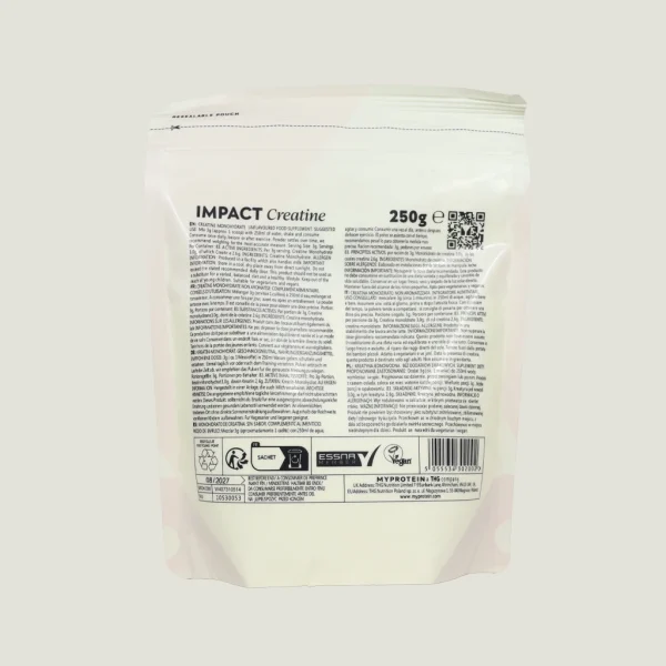 کراتین مونوهیدرات ایمپکت مایپروتئین 250 گرم | Myprotein Impact Creatine 1 کراتین ایمپکت مایپروتئین 250 گرم