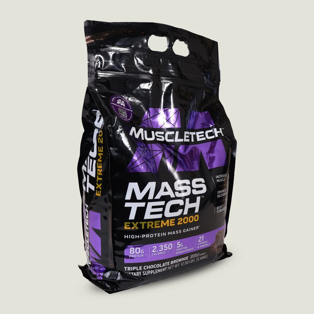 گینر ماسل تِک اکستریم ۲۰۰۰ با 5.4 کیلو وزن و ۸۰ گرم پروتئین
