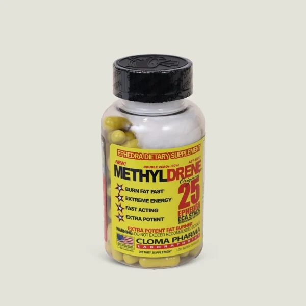 چربی سوز متیل درین ۲۵ میلیگرم کلوما فارما | CLOMA PHARMA METHYLDRENE™ 25 Original 5 مکمل چربی سوز متیل درین ۲۵ میلیگرم افدرا کلوما فارما ۱۰۰ عددی