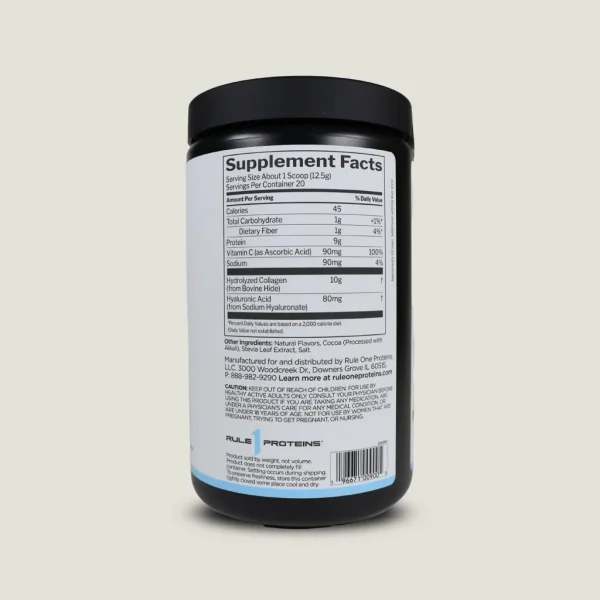 کلاژن رول وان 250g | R1 Collagen Peptides | پودری 1 تصویر جدول حقایق مکمل کلاژن R1 با 45 کالری و 100% ویتامین C