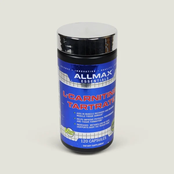 ال کارنیتین ال-تارترات آل مکس (۱۲۰ کپسول) | ALLMAX L-CARNITINE+ TARTRATE 3 ال کارنیتین تارترات ALLMAX برای افزایش متابولیسم چربی