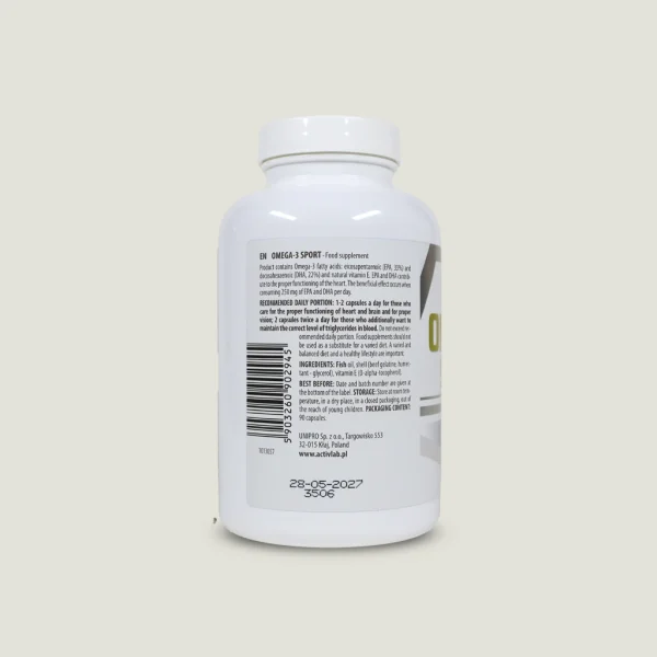 کپسول امگا 3 اسپرت اکتیولب 90 سافت ژل | Activlab Omega-3 Sport 2 امگا ۳ اکتیولب با غلظت بالای اسیدهای چرب ضروری