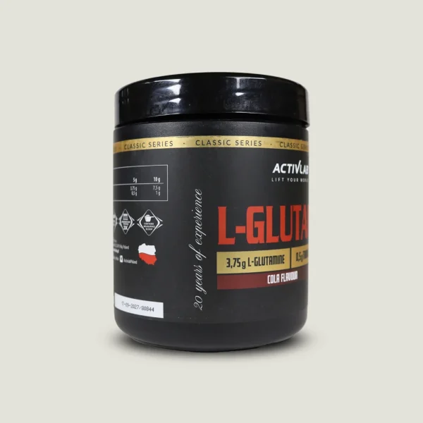 گلوتامین اکتیولب 300 گرمی | سری کلاسیک | ACTIVLAB L-glutamine-Taurin 2 گلوتامین Activlab با 60 سروینگ و 3.7 گرم گلوتامین فعال