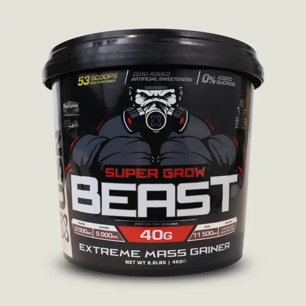 . گینر-BEAST-Super-Grow-Extreme-Mass-Gainer-USN-4kg-اصلی . مکمل گینر BEAST Super Grow $4 \text{ kg}$ برای افزایش وزن سریع